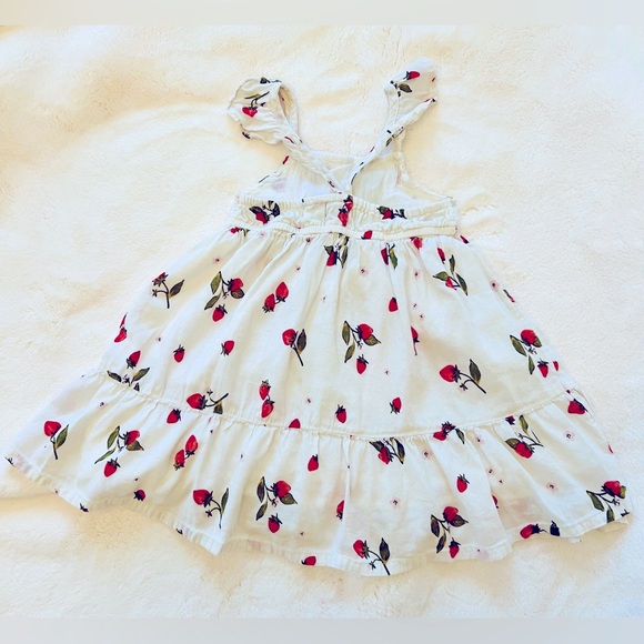 Ruffled Strawberry Print Swing Dress for Toddler Girls - Picture 7 of 7